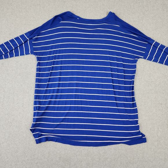 Old Navy Top Womens Size Large Boyfriend Drapey Tee Stripe - Picture 5 of 12